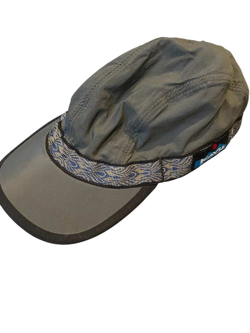 KAVU GREY NYLON STRAP BACK CAP HAT SZ MEDIUM USA
